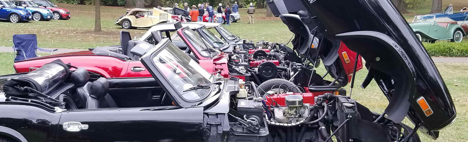 A Row of Triumph Spitfires at the annual SVBCC British Car Festival