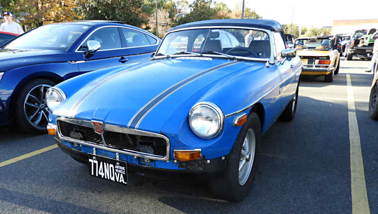 MGB at Cars & Coffee Charlottesville. Photo credit: Barry Forte.