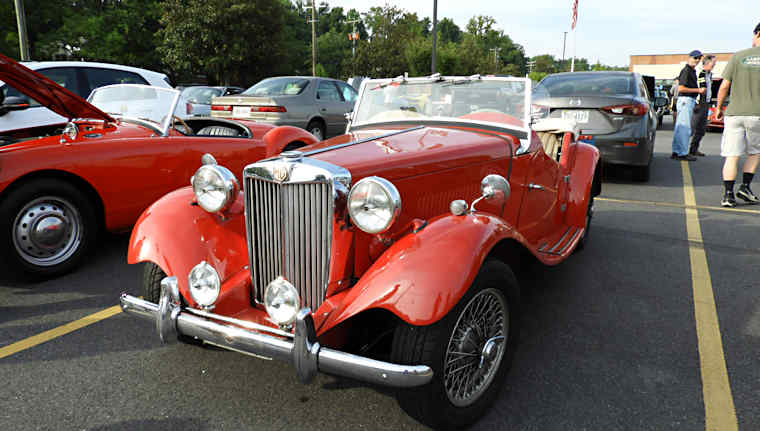 MG TD at Cars & Coffee Charlottesville, Virginia. Photo credit: Barry Forte.