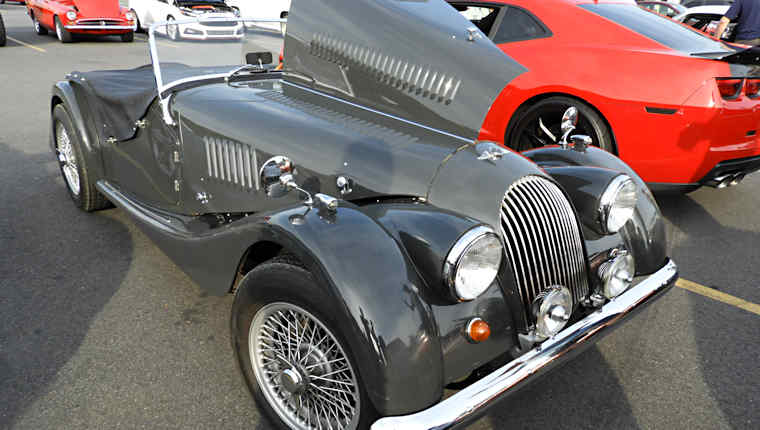 1965 Morgan 4/4 Series V at Cars & Coffee, Charlottesville, Virginia. Photo credit: Barry Forte.