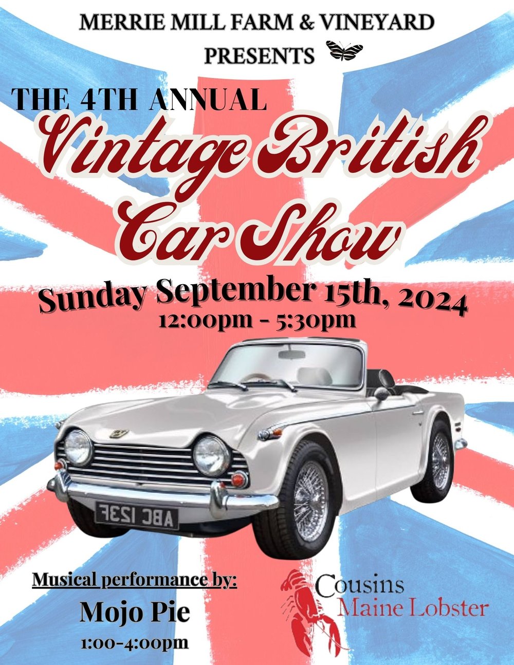 British Car Show Merrie Mill Farm & Vineyard