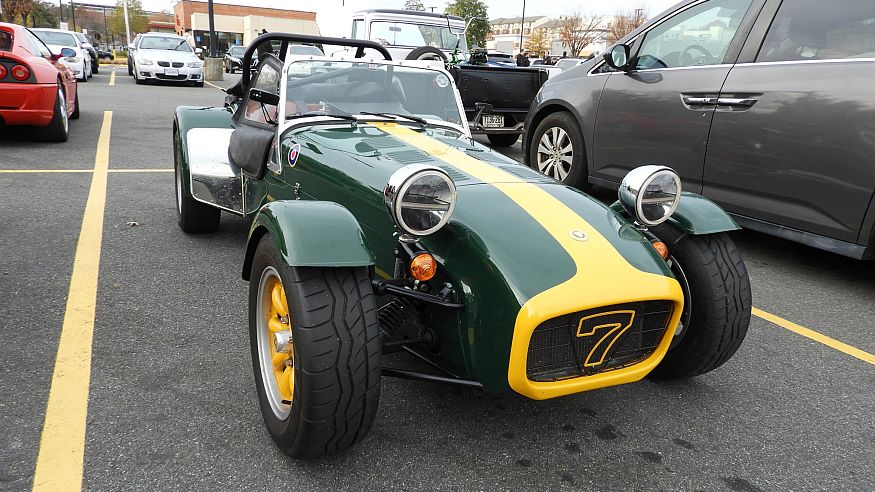 Caterham 7 sports car at Charlottesville Cars & Coffee
