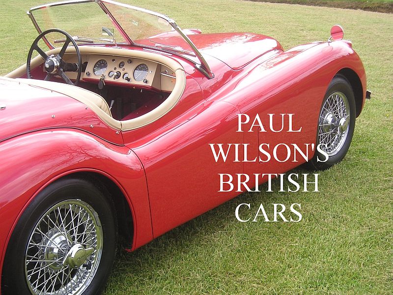 Jaguar XK image for Paul Wilson presentation about British cars he's owned.