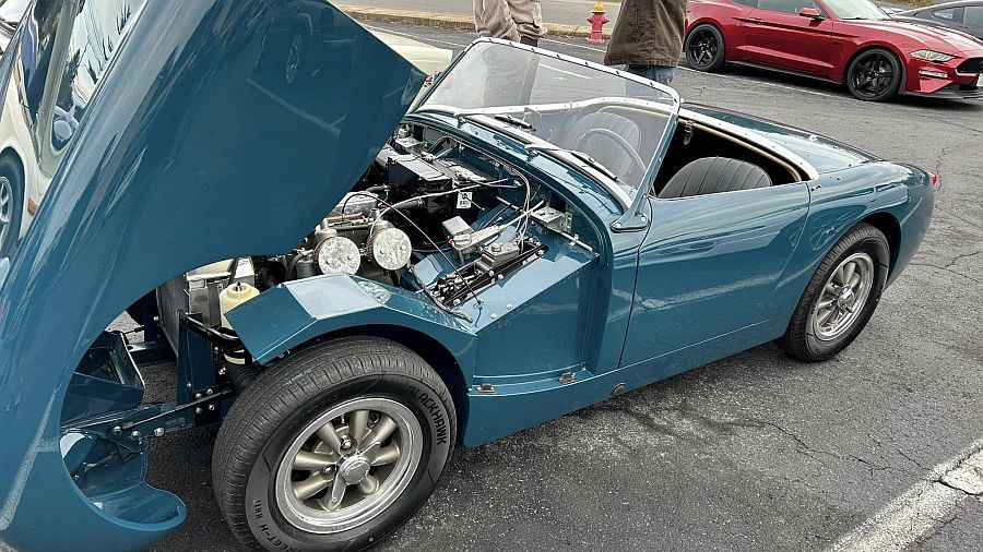 Bugeye Austin-Healey Sprite at Cars & Coffee in Staunton, Virginia