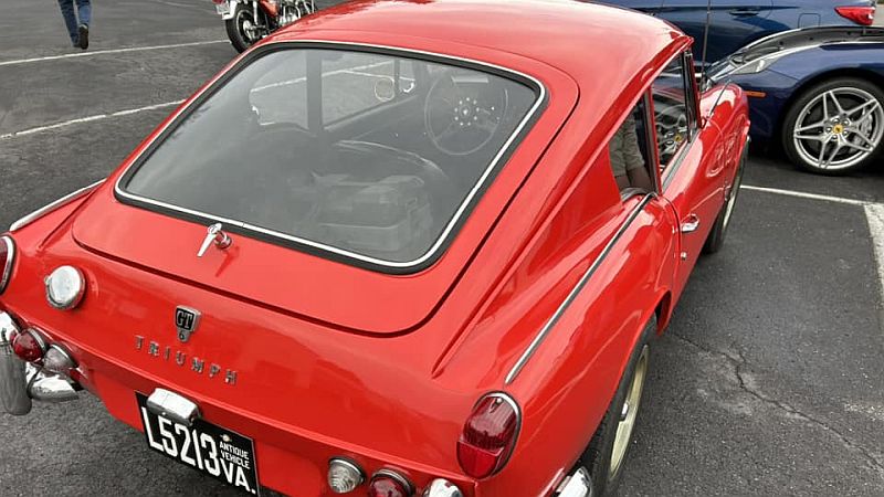 Triumph GT6 at Cars & Coffee in Staunton, Virginia