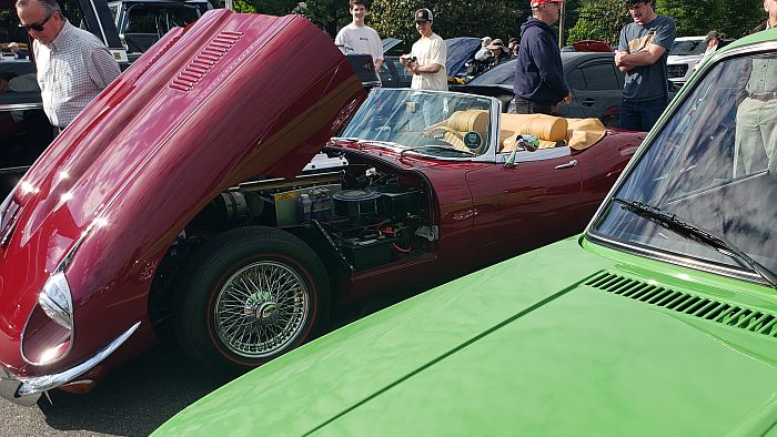 Jaguar E-Type at Cars & Coffee, Charlottesville VA